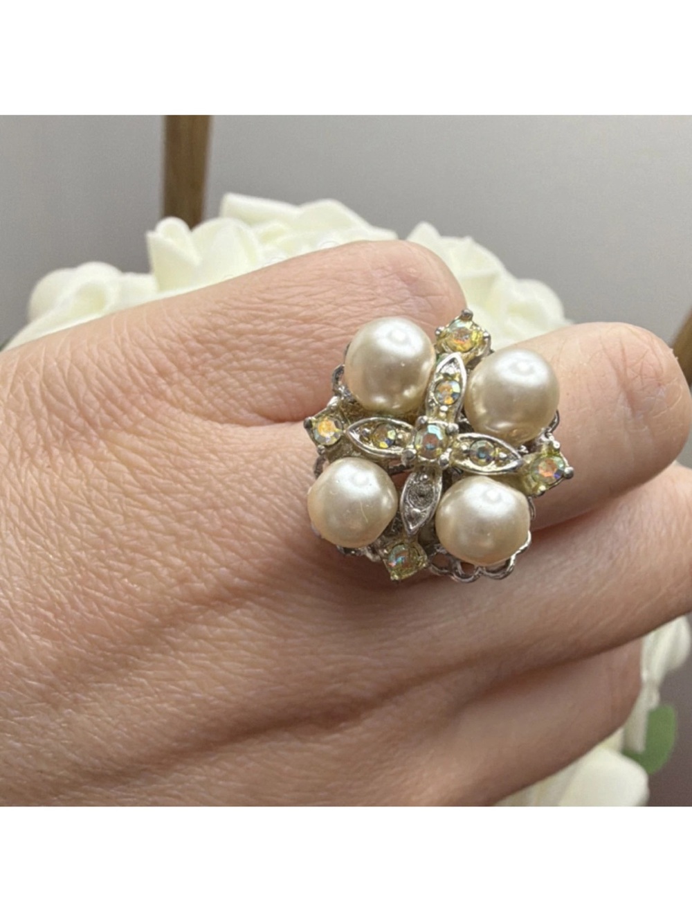 Sara Cov Ring Size 5 Gold 1970s Vintage